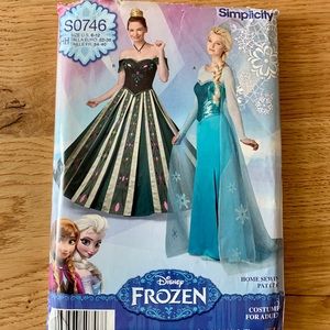 Disney frozen gown costume sewing pattern